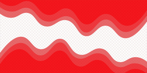 Vector red line background curve element with white space for text and message design, overlapping layers. vector illustration