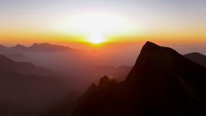 View of Kolukkumalai Sunrise Trek in morning