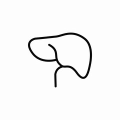 liver internal organ medical icon vector sign