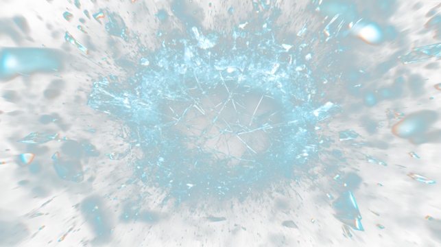 a close up of a broken glass ball