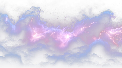 a purple cloud with lightnings in the sky