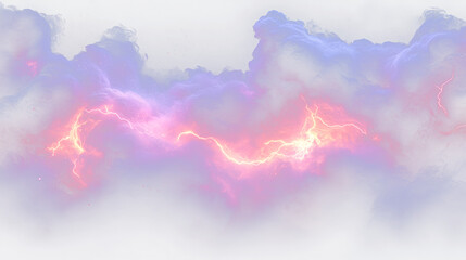 a purple and red cloud with lightnings
