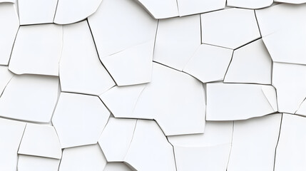 White cracked wall seamless pattern background