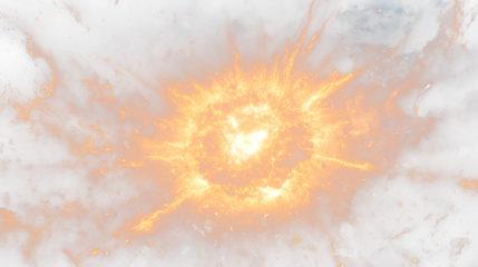 a large explosion of fire and smoke