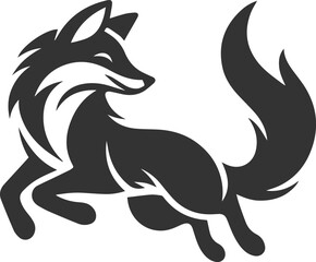 A fox leaping with a grin, appearing to play a trick vector