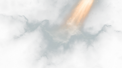 a bright light shining in the dark clouds