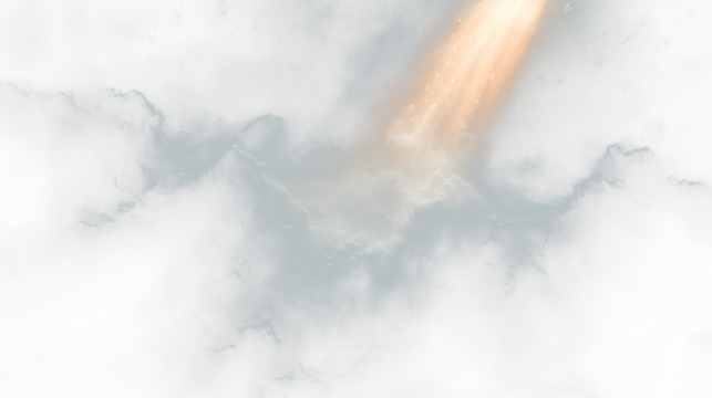 a bright light shining in the dark clouds