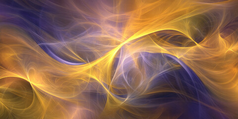 Obraz premium A non-seamless futuristic soft blur texture, blending sunshine yellow, gold, and lilac in fluid, flowing curves, forming a dreamy motion effect.