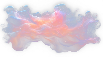 a colorful liquid cloud with a black background