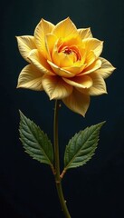 Golden flower of life, intricate detail on dark backdrop, life, ancient