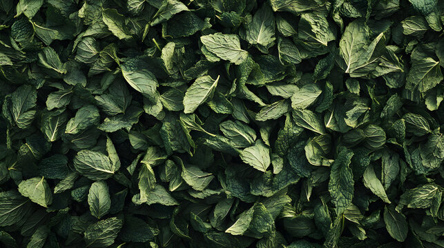 of crushed mint leaves with visible texture and aromatic oils released 