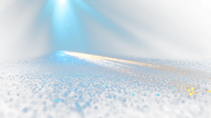 a bright light shines from the top of a dark stage