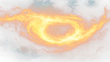 a bright orange spiral of fire