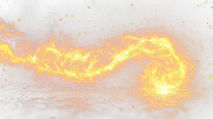 a fireball is burning in the air