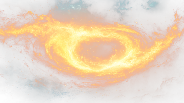 a bright orange spiral of fire