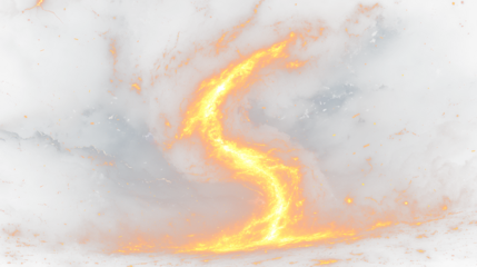 a fire swirls into the sky as it burns