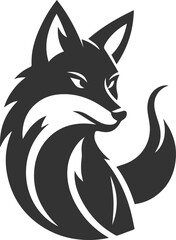 A fox looking over its shoulder with a devious expression vector