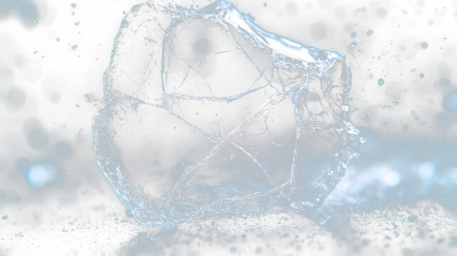 a broken glass ball on a table