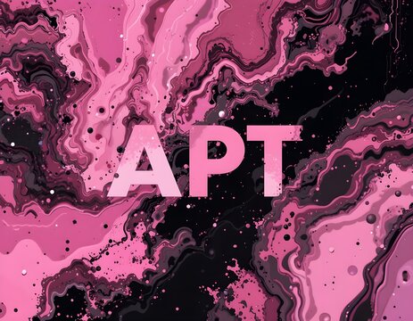 APT card with pink and black beautiful background.