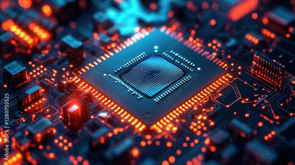 Poster analytics microchip, forecasting future events with high accuracy.