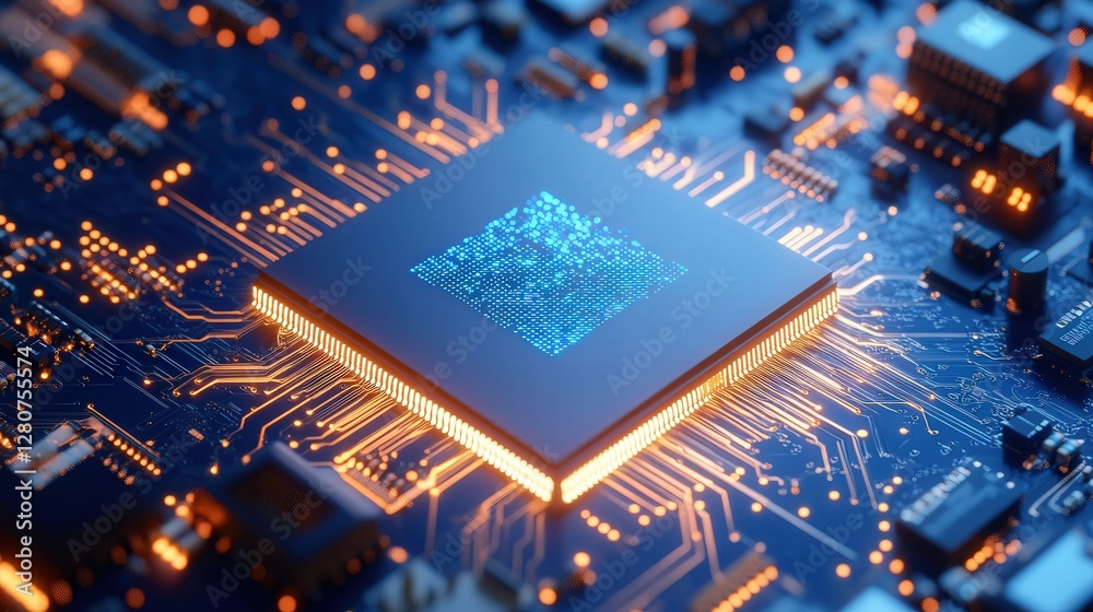 Poster analytics microchip, forecasting future events with high accuracy.