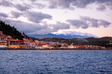 Gytheio in winter Greece.