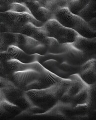 Array with Dynamic Particles. 3d Futuristic technology style. Abstract Background. Texture. Vector Illustration.