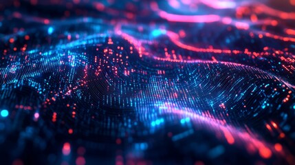 Futuristic Holographic Data Flow