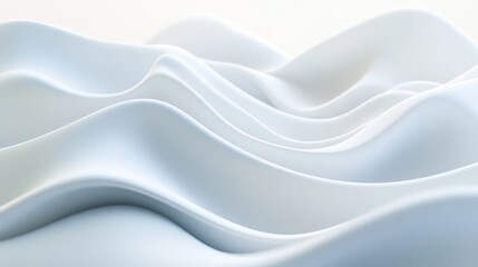 Soft White Wave Abstract Background