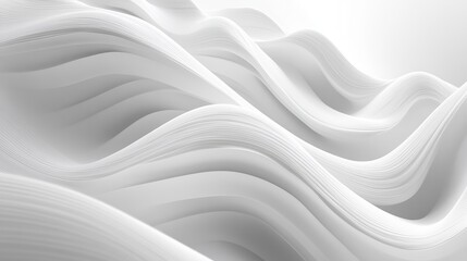 Soft White Wave Abstract Background 3