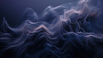 Fototapeta premium Mysterious shadowy forms emerging from dark gradients