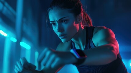 AI-driven fitness tracker with advanced biometric sensors.