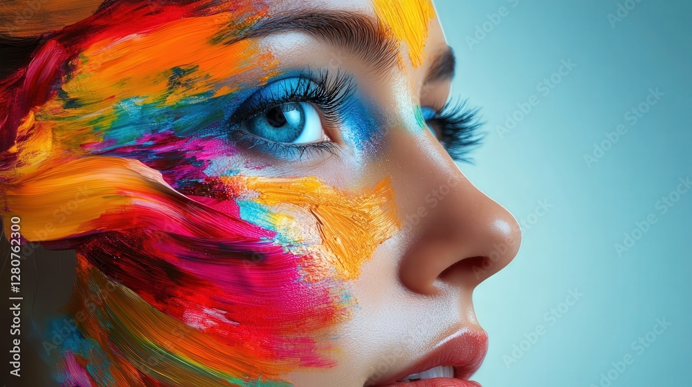 Poster ai-powered art app that allows users to generate color palettes based on specific themes, emotions, 
