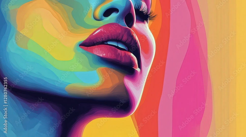 Poster ai-powered art app that allows users to generate color palettes based on specific themes, emotions, 