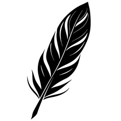 Obraz premium Download Feather Silhouette Vector – High-Quality.