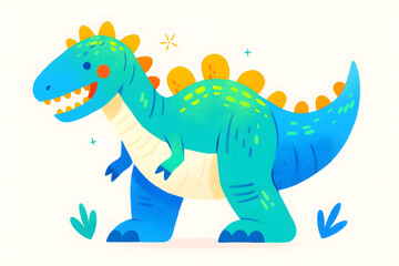Fototapeta premium Cute dinosaur illustration, children education concept illustration
