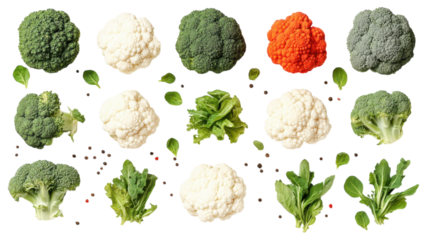 Colorful display of fresh vegetables arranged beautifully on a clean background
