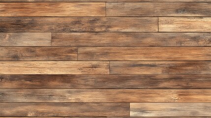 Fototapeta premium Rustic Wood Planks Background Texture - Brown Hardwood Grain for Design and Decoration