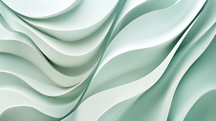 Obraz premium Abstract Green Wave Pattern Design Background