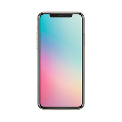 Smartphone mockup isolated on transparent background  
