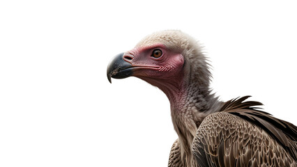 Fototapeta premium vulture on a transparent background. portrait of a bird. bird of prey