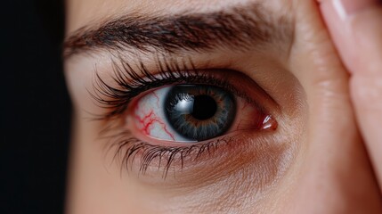 Eye irritation symptoms close-up health awareness indoor personal perspective wellness insights