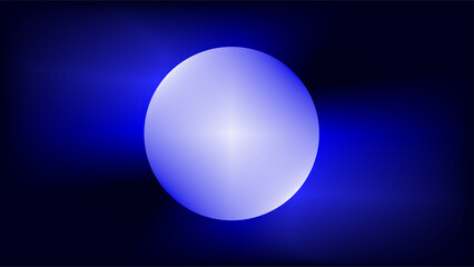 Bluish white 3d circle over dark blue concept background