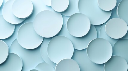 Abstract light blue circles layered design