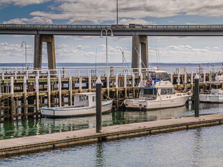 Phillip Island Bridge Looms Over Pier