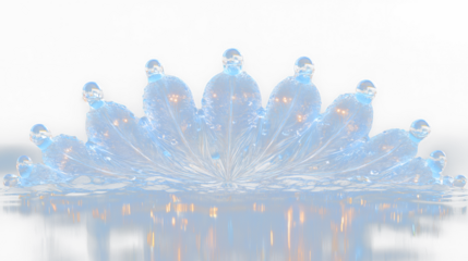a group of ice birds sitting on top of a lake