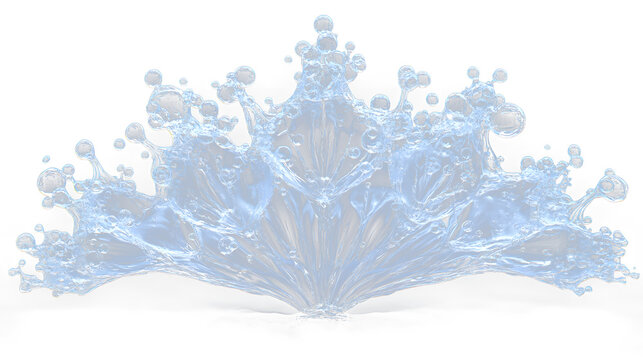 a large white flower made of water