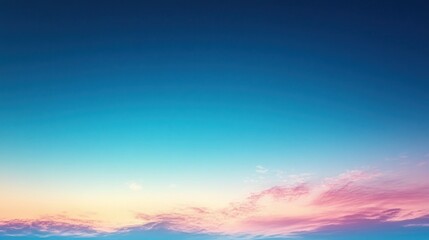 Obraz premium Pastel sunset sky, cloudscape, horizon, peaceful, design background