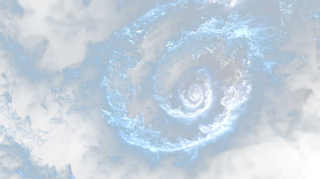 a dark blue background with a circular design