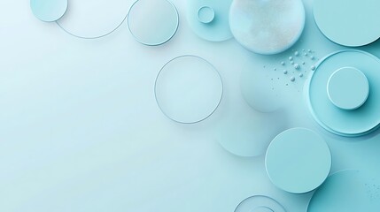 Abstract Blue Circles Pattern Design Background